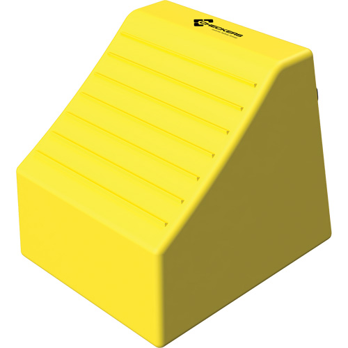 Cale de roue ultra-robuste pour l'exploitation mini&egrave;re Checkers Safety sans support, PEHD, Jaune, 14-1/2" la x 17-1/2" p x 16" h Pryde Industrial Inc.