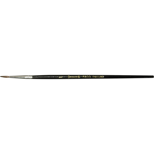Black Pointed Bristle Artist Brush, 4.7 mm Brush Width, Camel Hair, Wood Handle Pryde Industrial Inc.