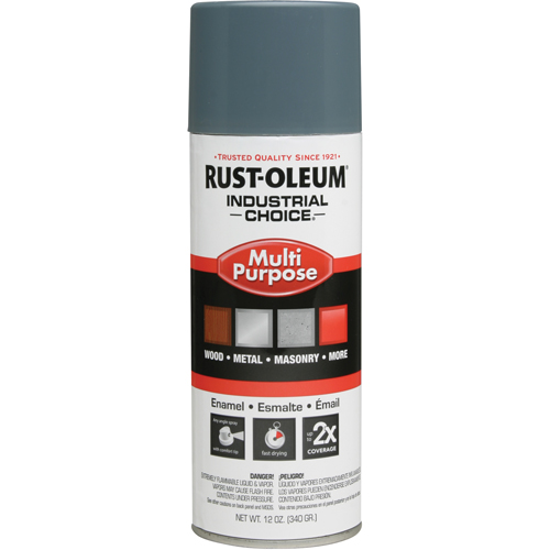 Industrial Choice&reg; 1600 System Multi-Purpose Enamel Spray Paint, Machine Grey, Gloss, 12 oz., Aerosol Can Pryde Industrial Inc.
