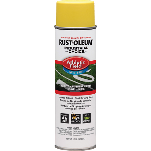 Peinture pour traçage de ligne pour terrain de gymnastique Industrial Choice AF1600, Jaune, 17 oz, Canette a&eacute;rosol Pryde Industrial Inc.