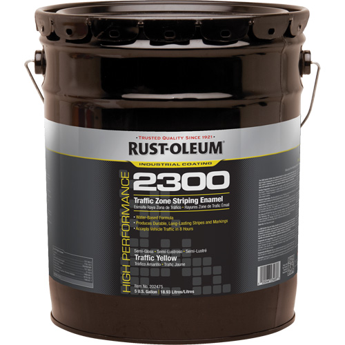 Peinture pour traçage de ligne invers&eacute;e Syst&egrave;me 2300 &agrave; haut rendement, Jaune, 5 gal., Seau Pryde Industrial Inc.