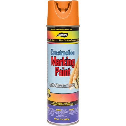 Construction Marking Paint, 17 oz., Aerosol Can Pryde Industrial Inc.