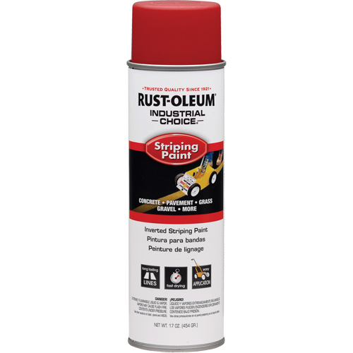 S1600 System Inverted Striping Paint, Red, Aerosol Can Pryde Industrial Inc.