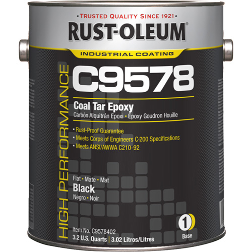 C9578 System Coal Tar High Solids Epoxy Base Component, Black, Gallon Pryde Industrial Inc.