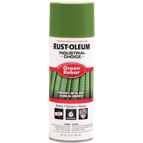 A&eacute;rosol &eacute;poxydique pour barre d'armature du syst&egrave;me Industrial Choice RB1600, Vert de barre d'armature, 12 oz liq., Canette a&eacute;rosol Pryde Industrial Inc.