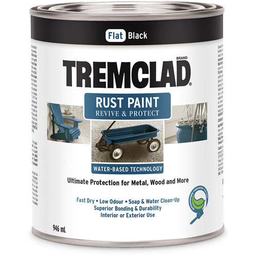Tremclad&reg; Water-Based Rust Paint, 946 ml, Can, Black Pryde Industrial Inc.