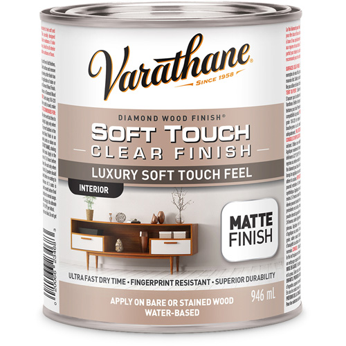 Rev&ecirc;tement &agrave; fini diamant pour bois Varathane, 946 ml, Transparent, Mat Pryde Industrial Inc.