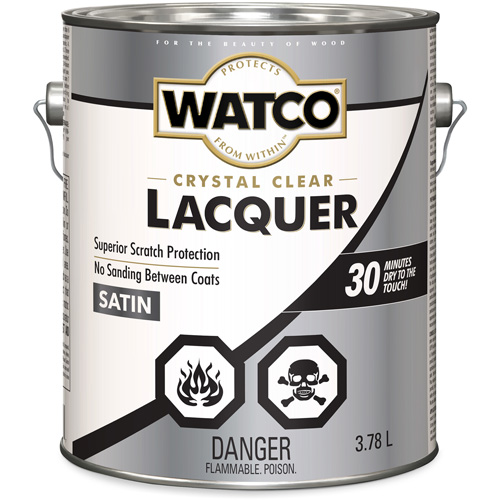Laque pour bois Watco, 3,78 L, Transparent, Satin Pryde Industrial Inc.