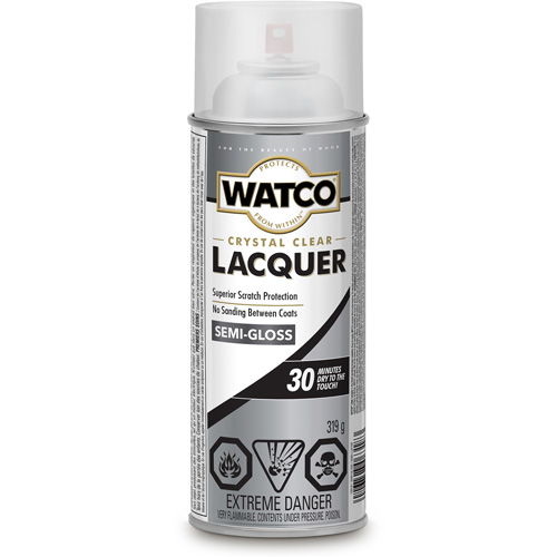 Watco&reg; Lacquer Wood Finish, 319 g, Clear, Semi-Gloss Pryde Industrial Inc.