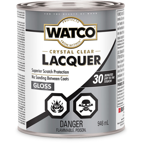 Watco&reg; Lacquer Wood Finish, 946 ml, Clear, Gloss Pryde Industrial Inc.