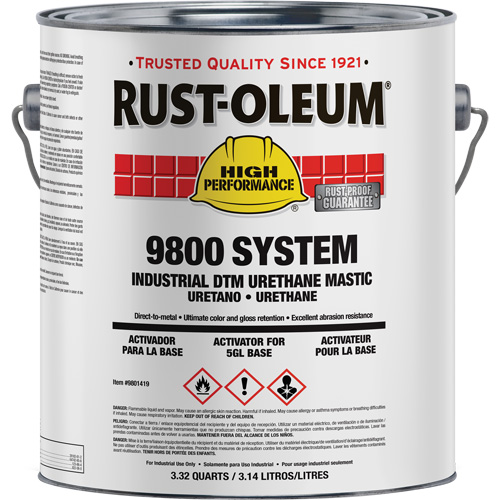 9800 System DTM Urethane Mastic Activator, 1 gal. Pryde Industrial Inc.