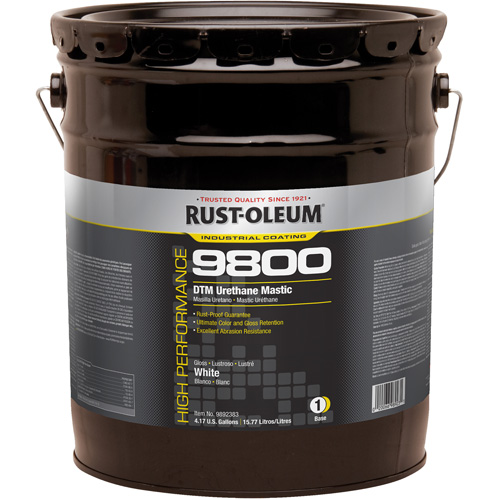 9800 System DTM Urethane Mastic, 5 gal., White, High-Gloss Pryde Industrial Inc.
