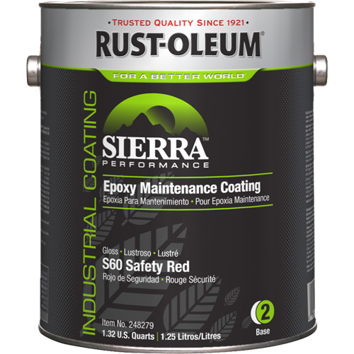 Sierra Performance S60 Maintenance Coating Base Component, 1 gal., Water-Based, Gloss, Red Pryde Industrial Inc.