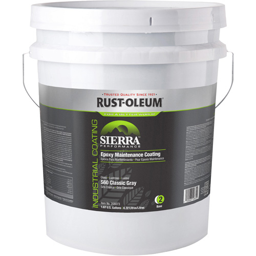 Sierra Performance S40 Floor Coating Base Component, 5 gal., Water-Based, High-Gloss, Grey Pryde Industrial Inc.