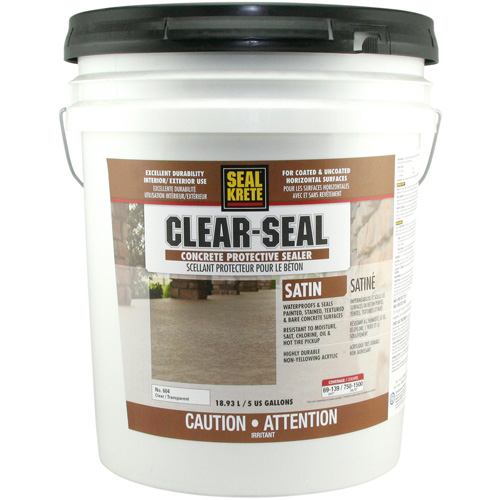 Seal-Krete&reg; Protective Sealer, 18.93 L, Water-Based, Satin, Clear Pryde Industrial Inc.