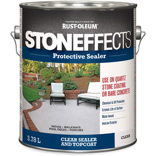 Stoneffects Protective Concrete Sealer, 3.78 L, Water-Based, Transparent, Clear Pryde Industrial Inc.