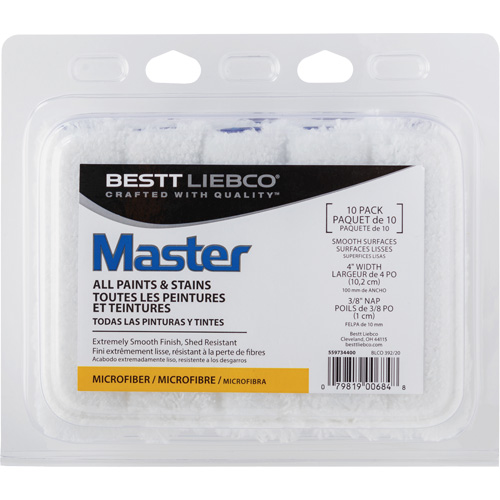 Couvre-rouleau en microfibre Master, Nap 10 mm (3/8"), 101,6 mm (4") l Pryde Industrial Inc.