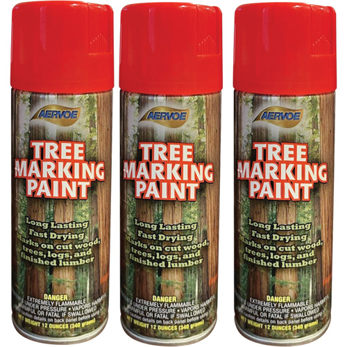 Peinture fluorescente pour marquer les arbres Aervoe 690, Rouge fluorescent, 16 oz Pryde Industrial Inc.