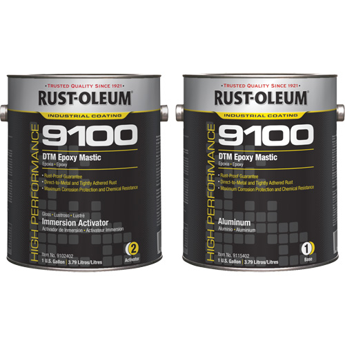 Ensemble de base et d'activateur pour mastic &eacute;poxy DTM du syst&egrave;me 9100, Aluminium, Gallon Pryde Industrial Inc.