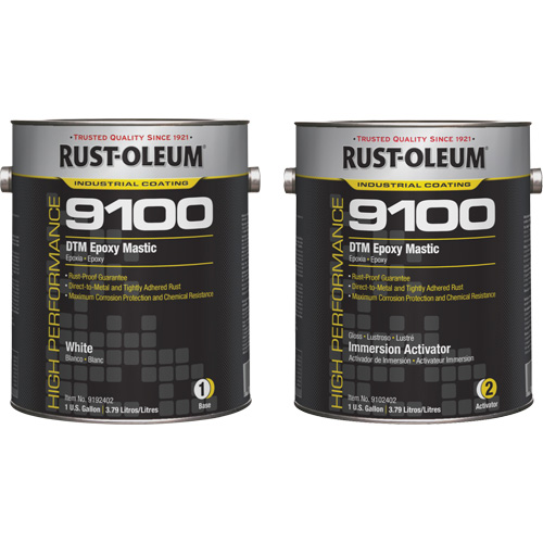 9100 System DTM Epoxy Mastic Base & Activator Kit, White, Gallon Pryde Industrial Inc.
