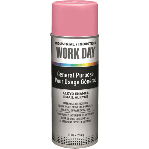 Peinture industrielle Work Day, Rose, Brillant, 10 oz, Canette a&eacute;rosol Pryde Industrial Inc.