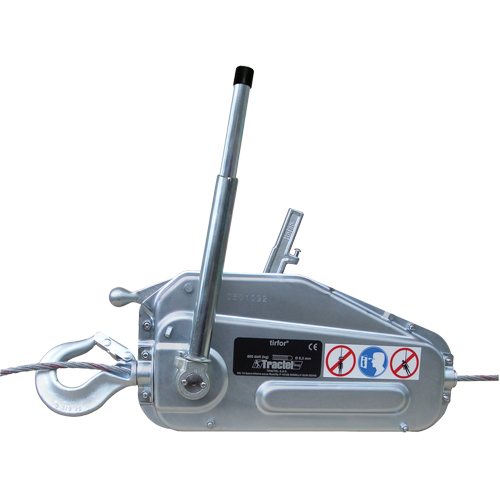 Palan &agrave; c&acirc;ble d'acier Tirfor - TU17, Diam&egrave;tre du fil 5/16", Capacit&eacute; 2000 lb (1 tonne) Pryde Industrial Inc.