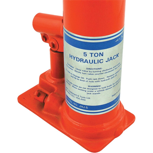 JHJ-5 Super Heavy-Duty Bottle Jack, 5 Ton(s), 15-3/8" Raised Height Pryde Industrial Inc.