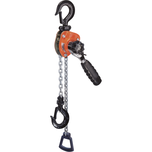 Series 603 Mini Ratchet Lever Hoist, 10' Lift, 1100 lbs. (0.55 tons) Capacity, Steel Chain Pryde Industrial Inc.
