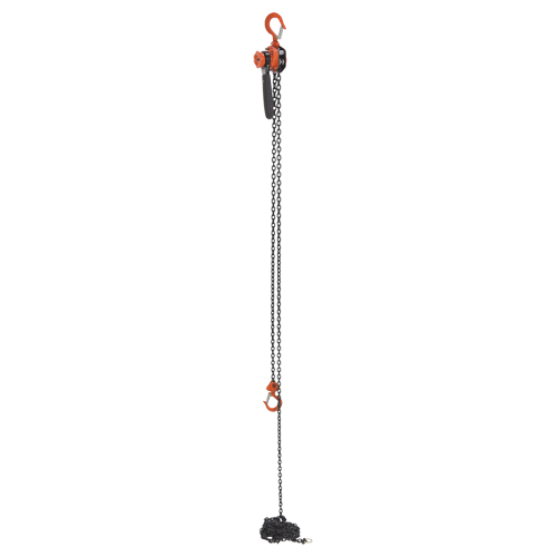 Mini Lever Hoist, 15' Lift, 500 lbs. (0.25 tons) Capacity, Steel Chain Pryde Industrial Inc.