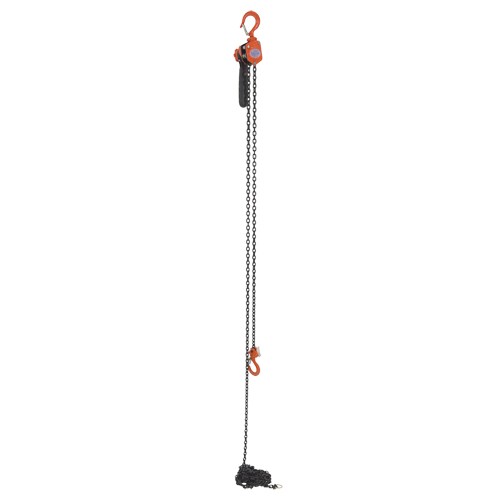 Mini Lever Hoist, 15' Lift, 500 lbs. (0.25 tons) Capacity, Steel Chain Pryde Industrial Inc.