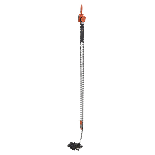 Mini Lever Hoist, 20' Lift, 1000 lbs. (0.5 tons) Capacity, Steel Chain Pryde Industrial Inc.