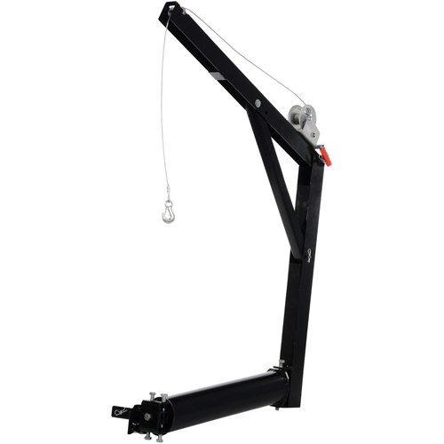 Hitch Mounted Truck Jib Crane, 600 lbs. (0.3 tons) Capacity, 84-5/8" Max. Clearance Pryde Industrial Inc.