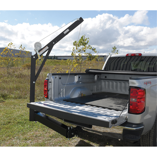 Hitch Mounted Truck Jib Crane, 600 lbs. (0.3 tons) Capacity, 84-5/8" Max. Clearance Pryde Industrial Inc.