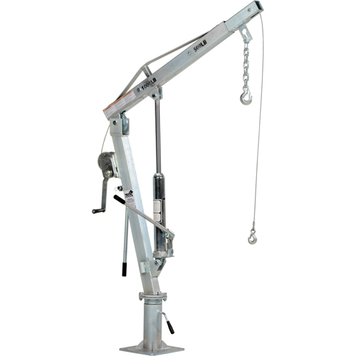 Winch Operated Truck Jib Crane, 500 lbs. (0.25 tons) Capacity, 99" Max. Clearance Pryde Industrial Inc.