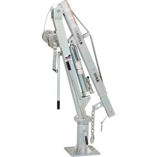 Winch Operated Truck Jib Crane, 500 lbs. (0.25 tons) Capacity, 99" Max. Clearance Pryde Industrial Inc.