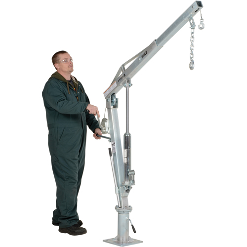 Winch Operated Truck Jib Crane, 500 lbs. (0.25 tons) Capacity, 99" Max. Clearance Pryde Industrial Inc.