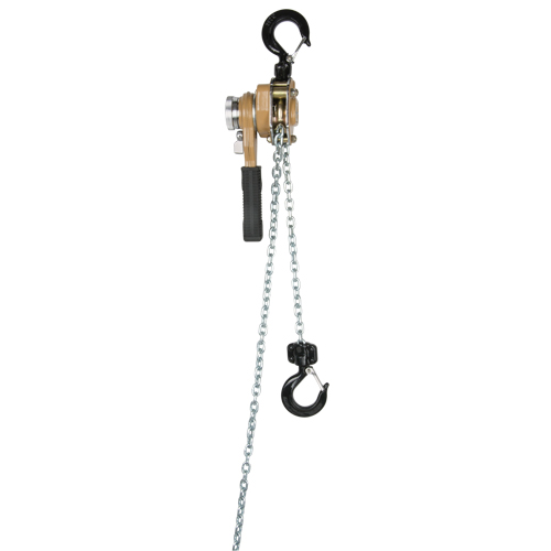 Heavy Duty Gold Series Lever Chain Hoist, 10' Lift, 500 lbs. (0.25 tons) Capacity, Alloy Steel Chain Pryde Industrial Inc.