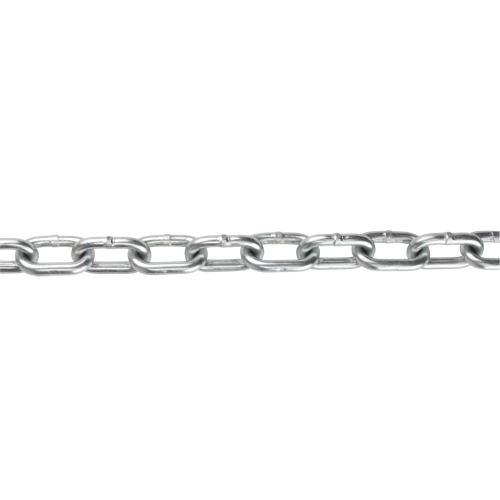 Straight Link Chain, Low Carbon Steel, 3/8" x 63' (19.2 m) L, Grade 30, 2650 lbs. (1.325 tons) Load Capacity Pryde Industrial Inc.