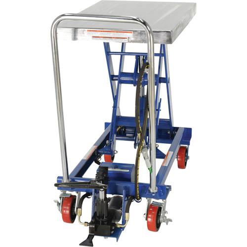 Pneumatic Hydraulic Scissor Lift Table, Steel, 32-1/2" L x 19-3/4" W, 1000 lbs. Cap. Pryde Industrial Inc.