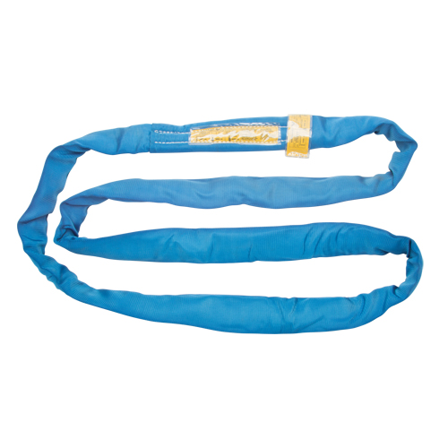 Polyester Round Sling, Blue, 4" W x 10' L, 23000 lbs. Vertical Load Pryde Industrial Inc.