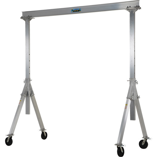 Grue-portique ajustable en aluminium, 8' lo, Capacit&eacute; 2000 lb (1 tonne) Pryde Industrial Inc.