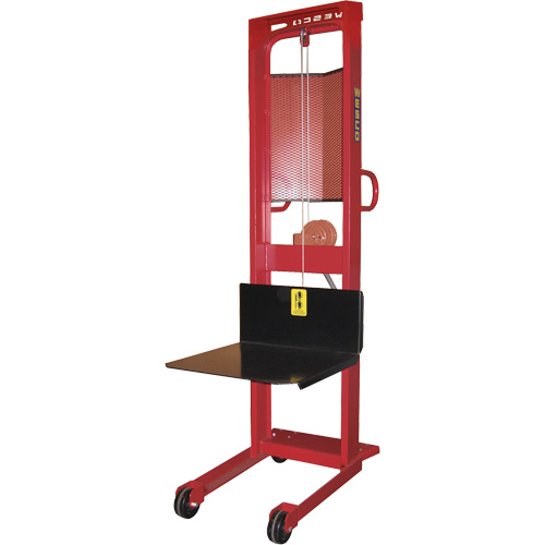 Gerbeur &agrave; treuil, M&eacute;canisme Treuil manuel, Capacit&eacute; de 1000 lb, Levage max de 70" Pryde Industrial Inc.