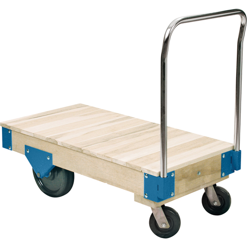 Chariots &agrave; plateforme - Chariots &agrave; plateforme tout en bois, 48" lo x 30" la, Capacit&eacute; de 3000 lb, Roues en Nylon Pryde Industrial Inc.