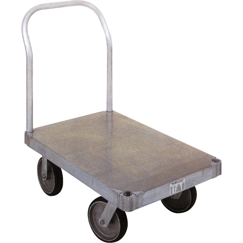 Aluminum Platform Truck, 30" W x 60" L, 2000 lbs. Cap., Rubber Wheels Pryde Industrial Inc.