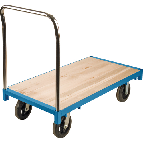 Heavy-Duty Platform Truck, 48" L x 24" W, 2000 lbs. Capacity, Rubber Casters Pryde Industrial Inc.