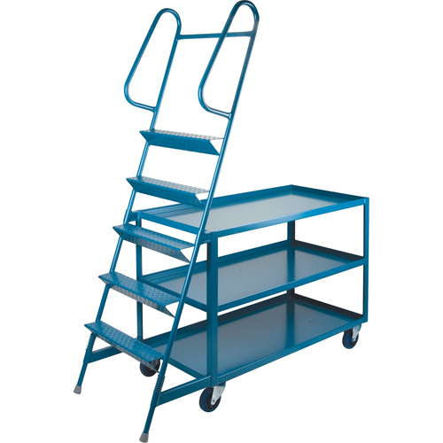 Chariots &agrave; cueillette, Acier, 24" la x 64" p, 3 tablettes, Capacit&eacute; 1200 lb Pryde Industrial Inc.