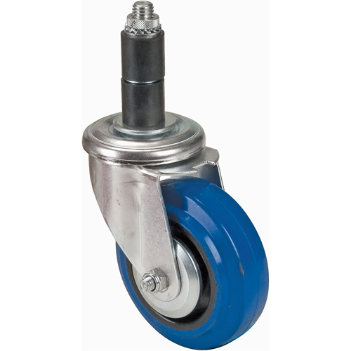 Rubber Stem Caster, Swivel, 4" (101.6 mm) Dia. Pryde Industrial Inc.