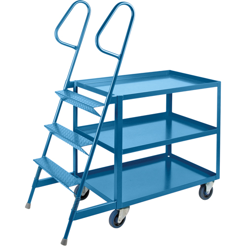 Chariots &agrave; cueillette, Acier, 24" la x 52" p, 3 tablettes, Capacit&eacute; 1200 lb Pryde Industrial Inc.