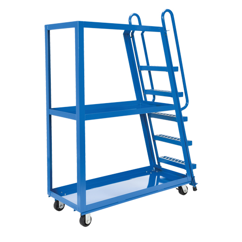 Chariot &agrave; cueillette, Acier, 21-7/8" la x 56-1/8" p, 3 tablettes, Capacit&eacute; 1000 lb Pryde Industrial Inc.