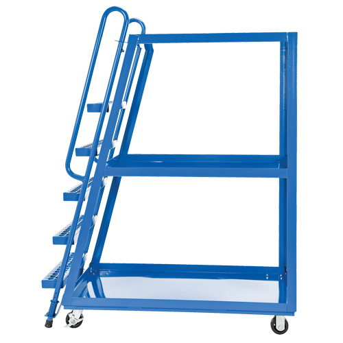 Chariot &agrave; cueillette, Acier, 27-7/8" la x 56-1/8" p, 3 tablettes, Capacit&eacute; 1000 lb Pryde Industrial Inc.
